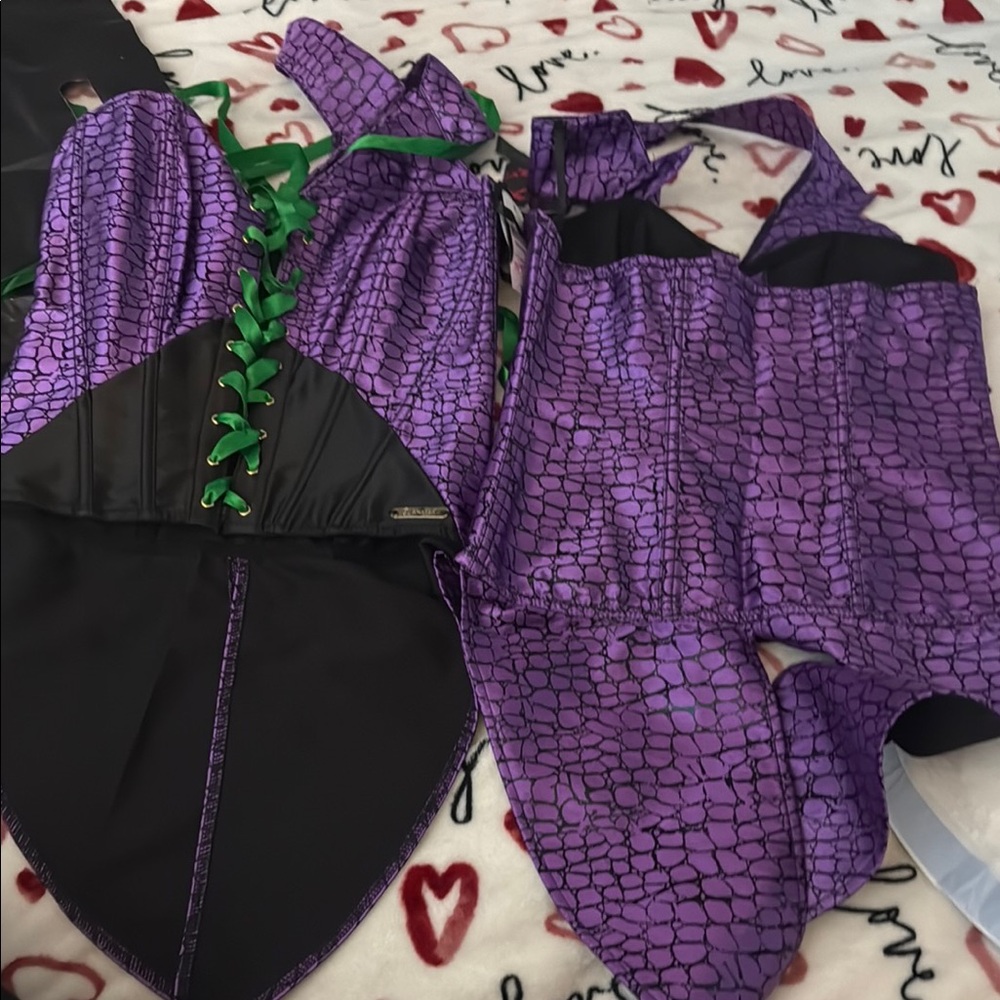 Hot Topic Purple and Black Corset